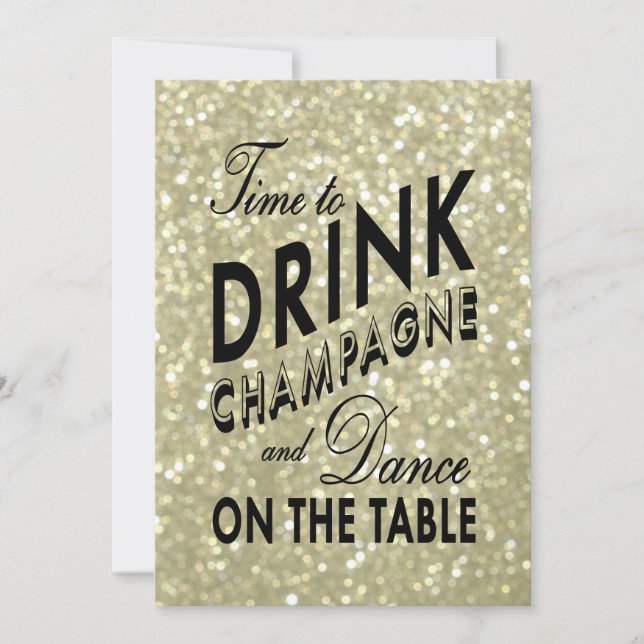 Hora de Oro para beber la invitación a la empresa  (Anverso)