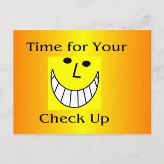 Hora de su tarjeta postal de cheque