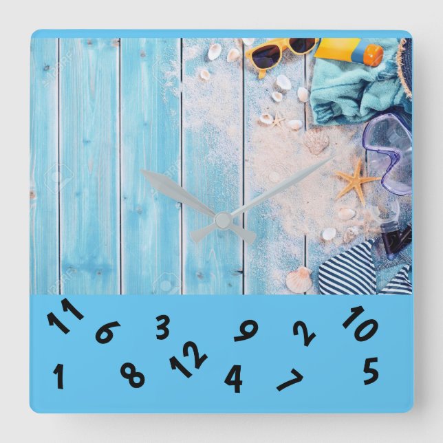 ***HORA DE VERANO*** RELOJ DE PARED CUADRADO (Anverso)