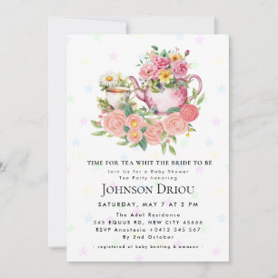 HORA DEL TÉ CON LA INVITACIÓN PARA BABY SHOWER DE