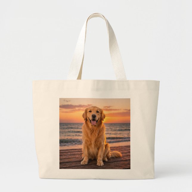 Hora Dorada con Retriever Dorado - Bolsa Jumbo (Frente)
