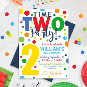 Hora Dos Fiestas Invitación a cumpleaños 2º cumple