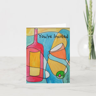 Hora feliz de la invitación del fiesta