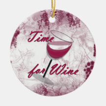 Hora para el ornamento del navidad del vino