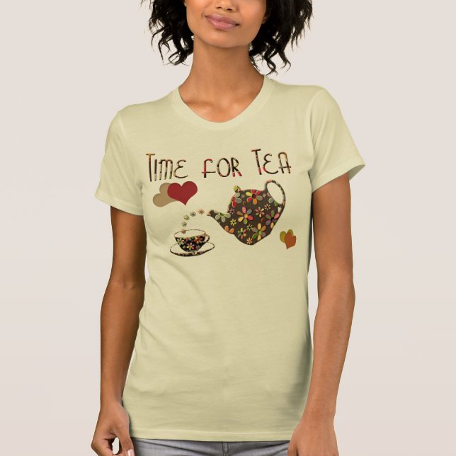 Hora para la camiseta del té (Anverso)