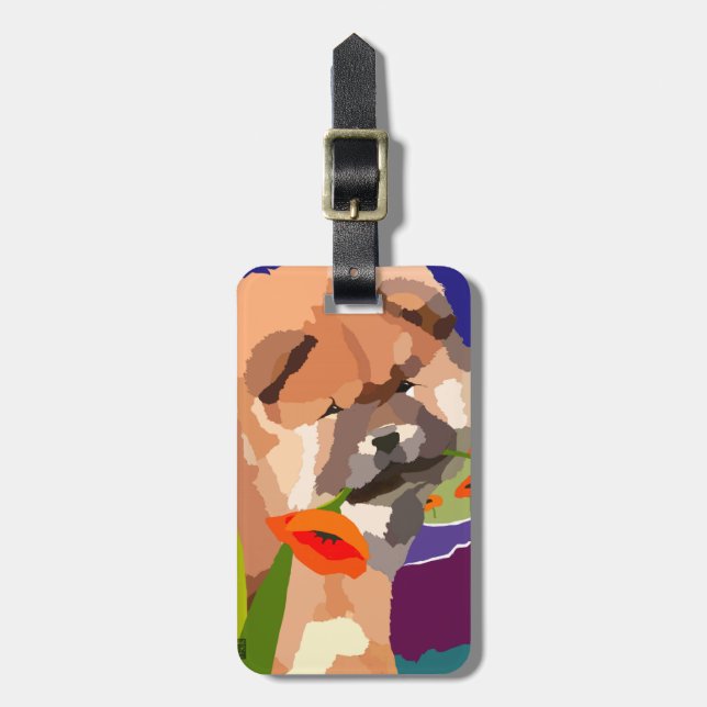 HORA PARA LA ETIQUETA del equipaje del perro chino (Frente Vertical)