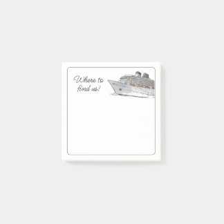 Horario de comunicación del crucero Bloc de notas 