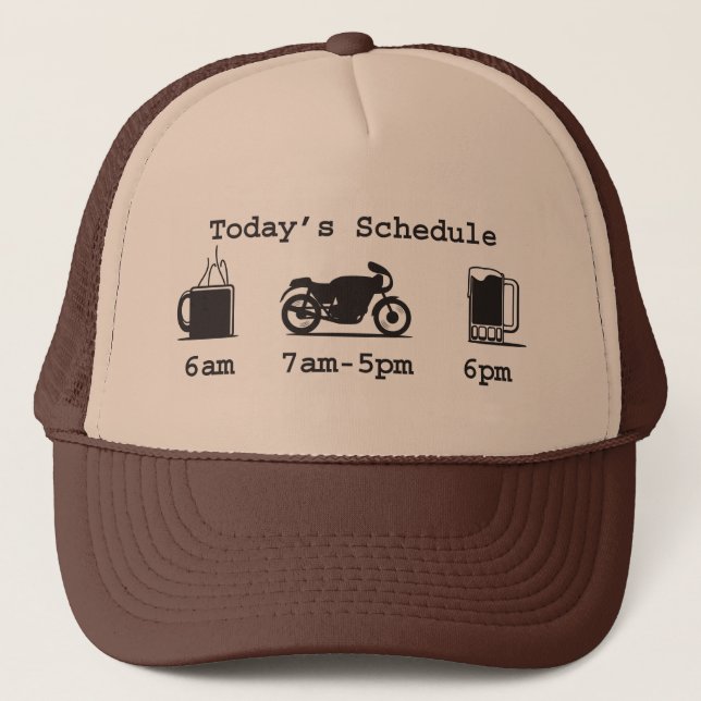 Horario de hoy - café, 2wheels, y gorra de la (Anverso)