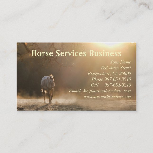 Horario Servicios/Hornos Tarjetas de Negocios Vete (Anverso)