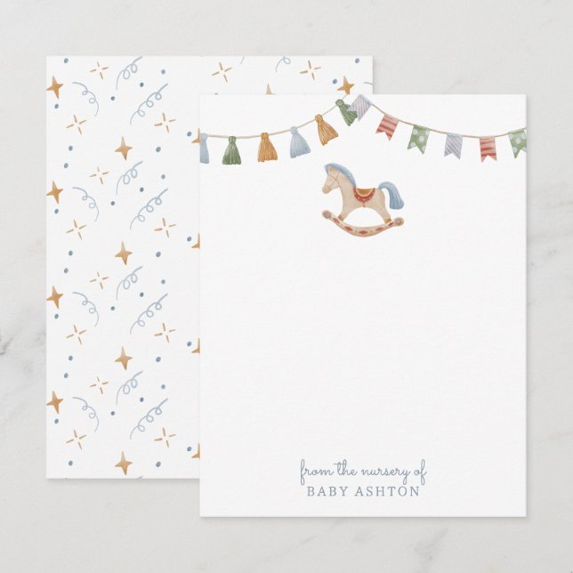 Horés rocoso, de la guardería de la tarjeta (Anverso / Reverso)