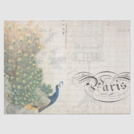 Horizontal de papel de Decoupage de las Ephemeras