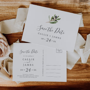 Horizontal oliva moderna Guardar la postal de fech