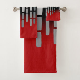 Horizonte abstracto, rojo, gris claro, negro