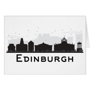 Horizonte blanco y negro de Edimburgo Escocia el