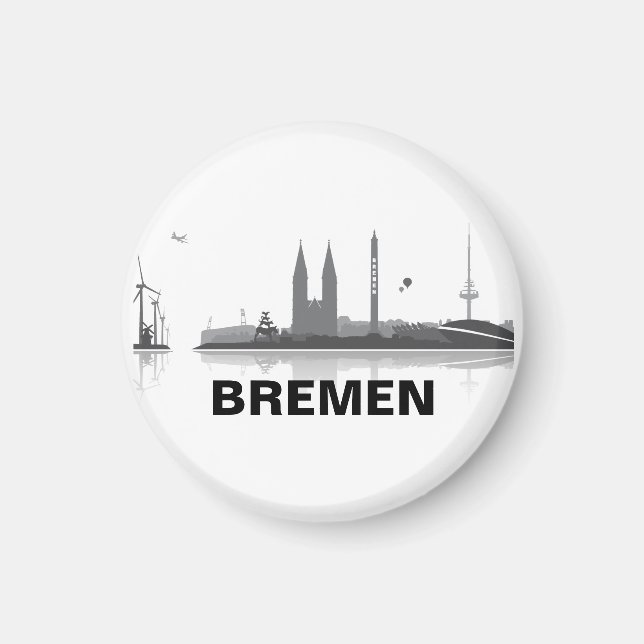 Horizonte de Bremen nevera imán (Frente)