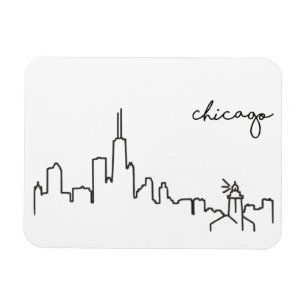 Horizonte de Chicago con el imán del faro
