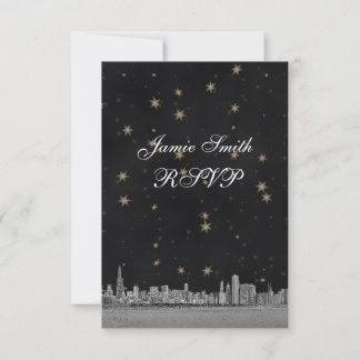 Horizonte de Chicago Estrella Dorada Negra RSVP co