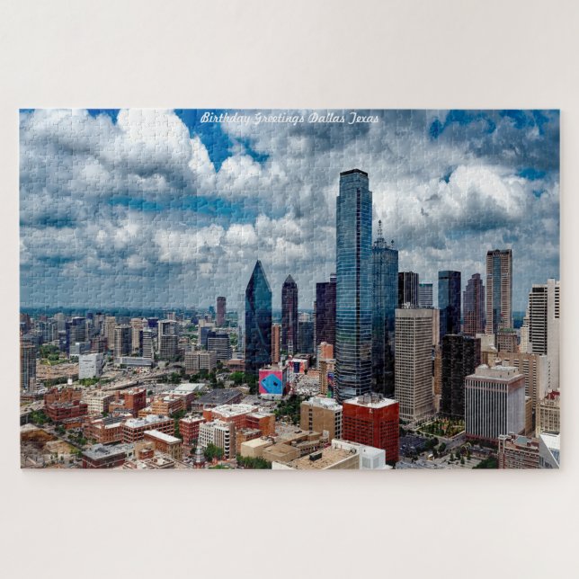 Horizonte de Dallas Texas. Rompecabezas (Horizontal)