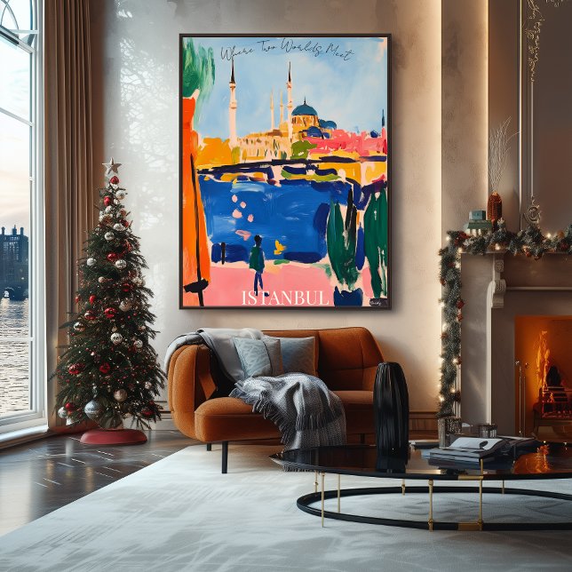 Horizonte de Estambul con paseo marítimo en arte f (Subido por el creador)