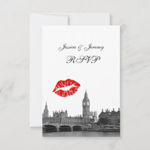 Horizonte de Londres Inglaterra Beso BW RSVP #2