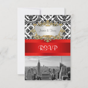 Horizonte de NY City BW 432 Damask RSVP 1