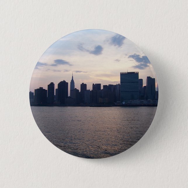 Horizonte de NYC - botón (Anverso)