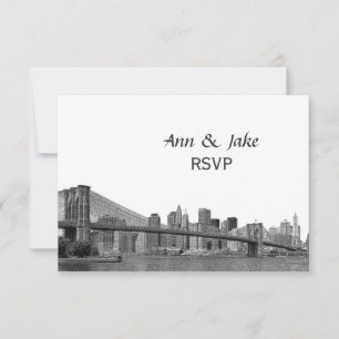 Horizonte de NYC Puente Bklyn Grabado #2H RSVP