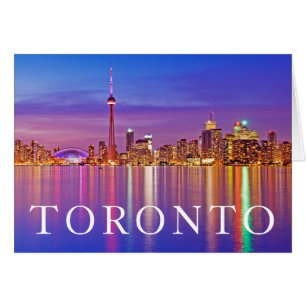 Horizonte de Toronto al anochecer