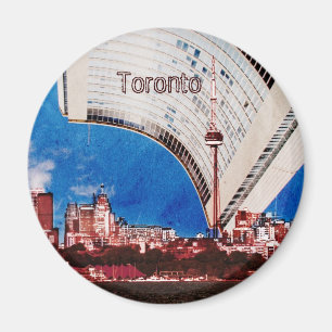 Horizonte de Toronto con el imán del edificio del