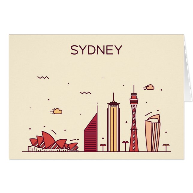 Horizonte del Doodle de Sydney, Australia el | (Anverso (Horizontal))