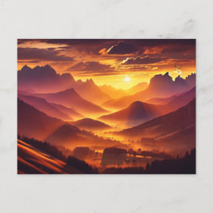 Horizonte dorado - postal