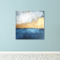 Horizonte dorado - Resumen de arte de lienzo