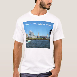 Horizonte "Livin del río de Cleveland" la camiseta