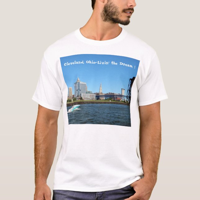 Horizonte "Livin del río de Cleveland" la camiseta (Anverso)