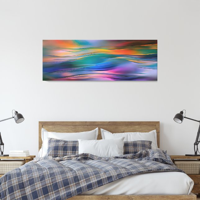 "Horizontes fluidos" Arte abstracto contemporáneo (Insitu(Dormitorio))