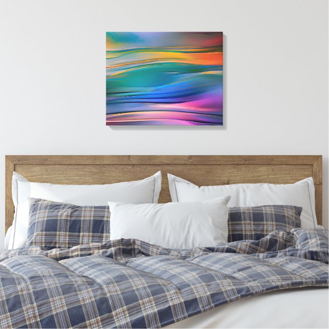 "Horizontes fluidos" Arte abstracto contemporáneo (Insitu(Dormitorio))