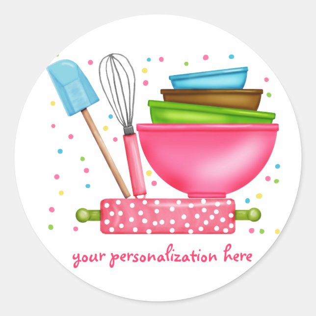 Hornada personalizada que cocina a los pegatinas (Anverso)