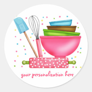 Hornada personalizada que cocina a los pegatinas