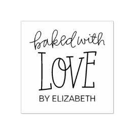 Horneado Con Amor Sello De Goma Personalizado