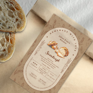 Horneado Con Amor Sourdough Etiqueta De La Ley De