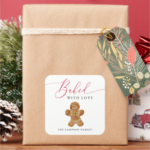 Horneado con la etiqueta de regalo de intercambio