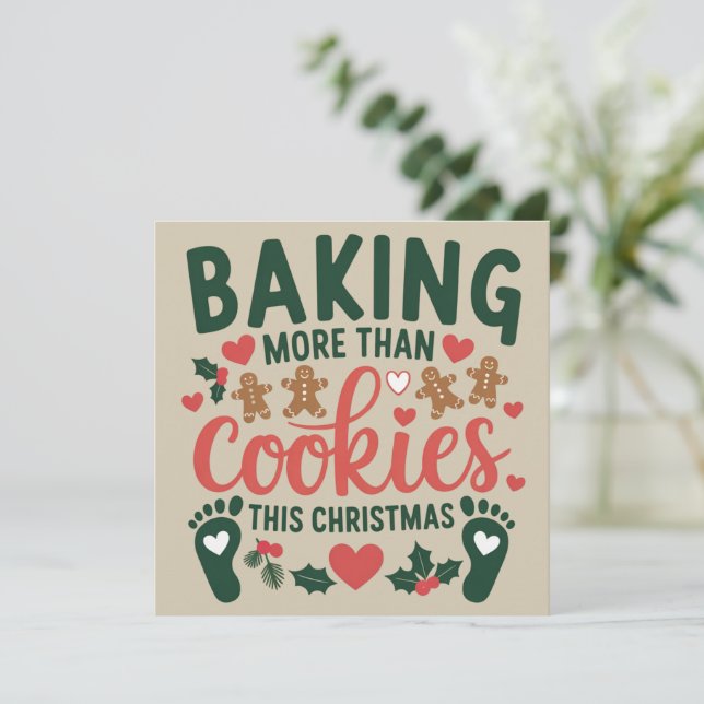 Horneando Más Que Galletas Esta Navidad Embarazo (Anverso de pie)