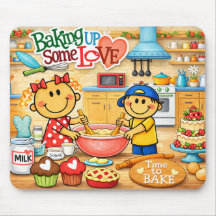Horneando Un Poco De Amor Alfombrilla Para Ratón