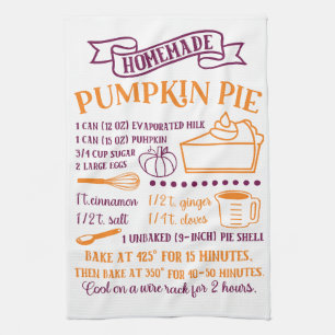 Hornear, Calabaza Pie Receta Cocina Toalla