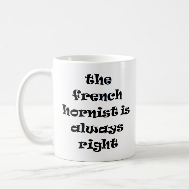hornist francés siempre derecha taza de café (Izquierda)