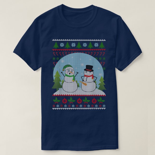 Horny Snowman Navidades feos suéter (Diseño del anverso)