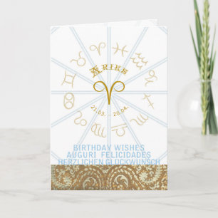 HOROSCOPE ~ Aries para tarjetas de felicitación de