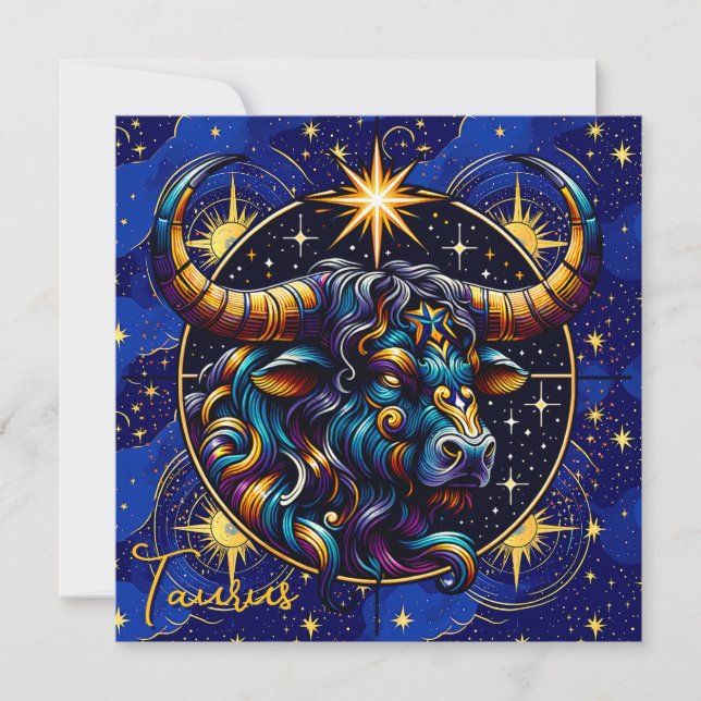 Horoscopio Rótulo Taurus Zodiac Astrología (Anverso)