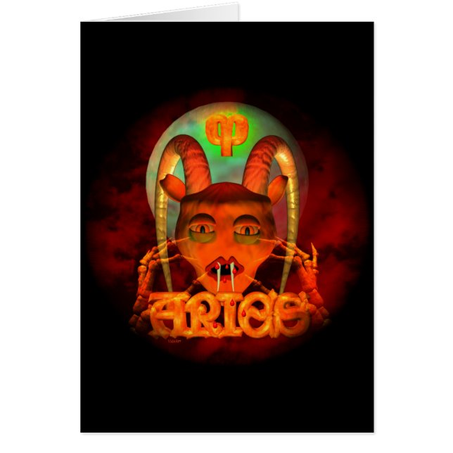 Horóscopo de zodiaco de Aries espeluznantes de Val (Frente)