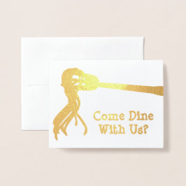 Horquilla Golden Spaghetti - Invitación a la cena